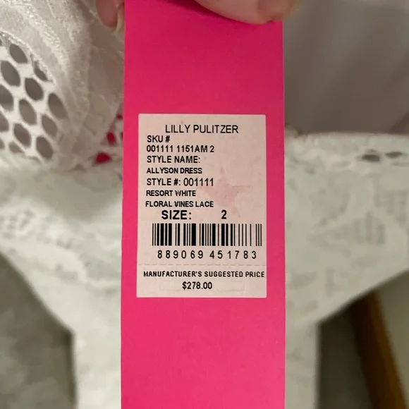 Lilly Pulitzer Size 2 White Allyson Dress NWT - Picture 3 of 6